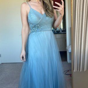 RenzRags Custom Blue Tulle Bridesmaid Dress- NEW- Worn Once to Try On!